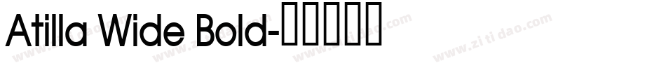Atilla Wide Bold字体转换